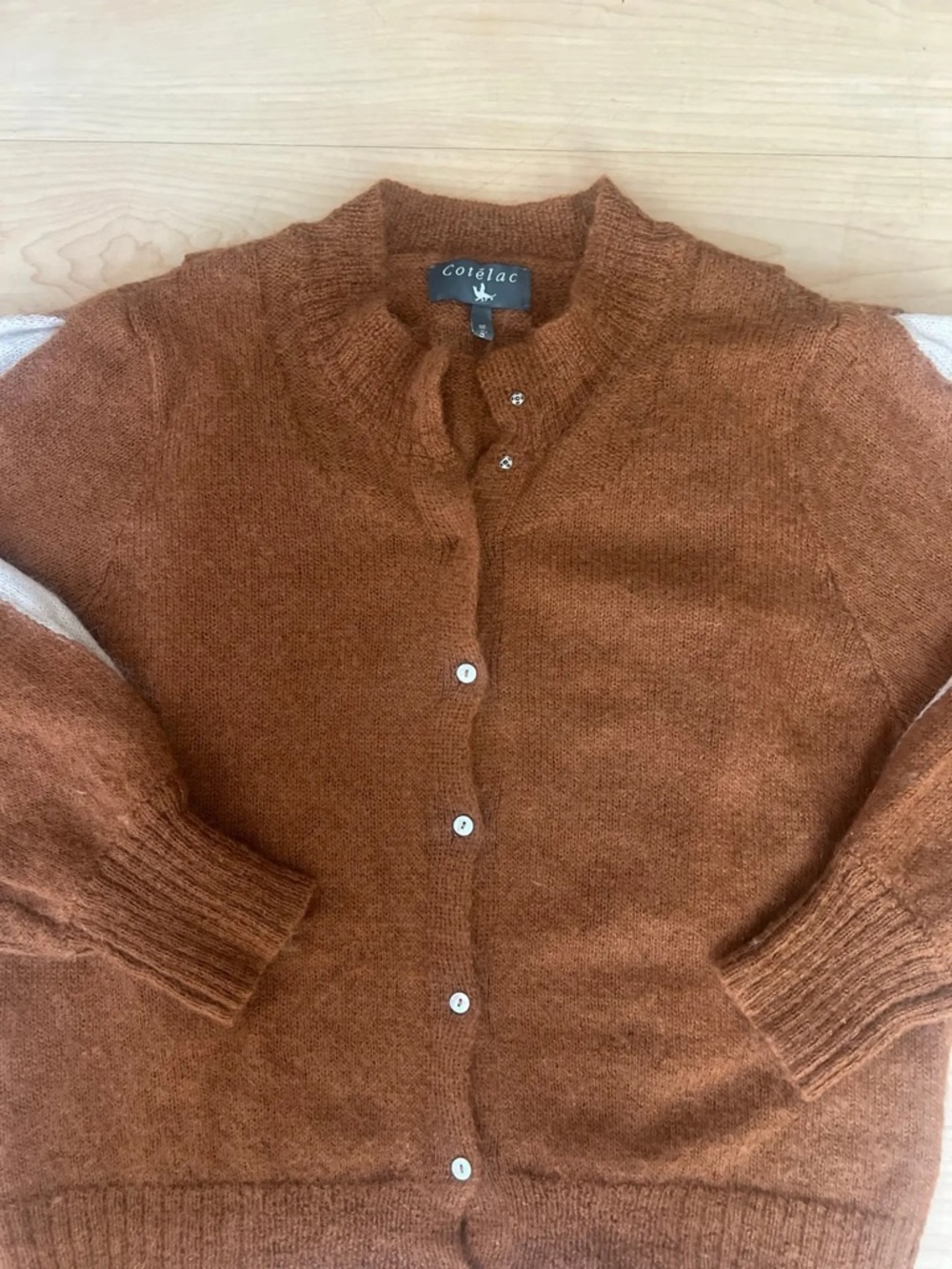 Cotelac Rust button down sweater cardigan - Picture 2 of 8